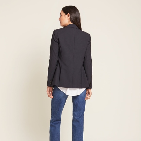 Veronica Beard Classic Dickey Jacket in Navy - Picture 6 of 15